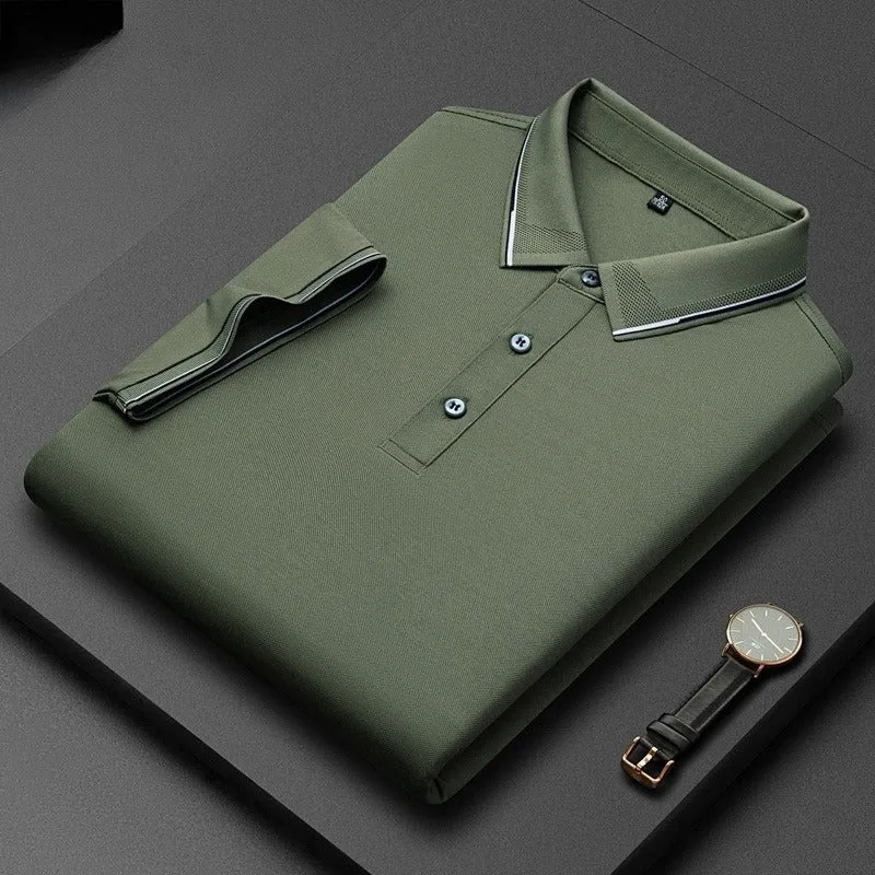 Men's short-sleeved regular fit T-shirt in a Mulberry Silk and cotton blend, shown in a selection of colours.