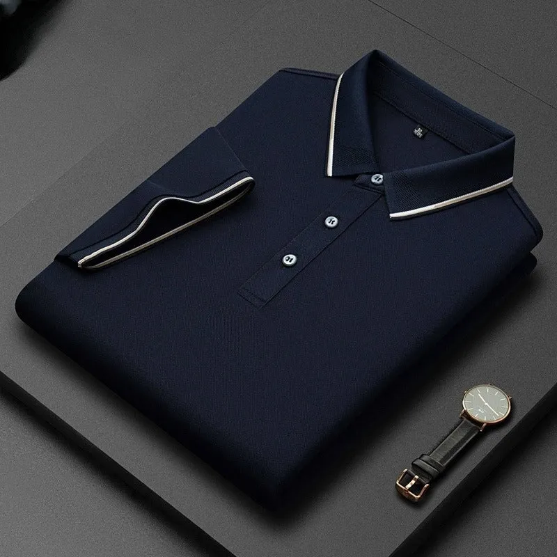 Men's short-sleeved regular fit T-shirt in a Mulberry Silk and cotton blend, shown in a selection of colours.
