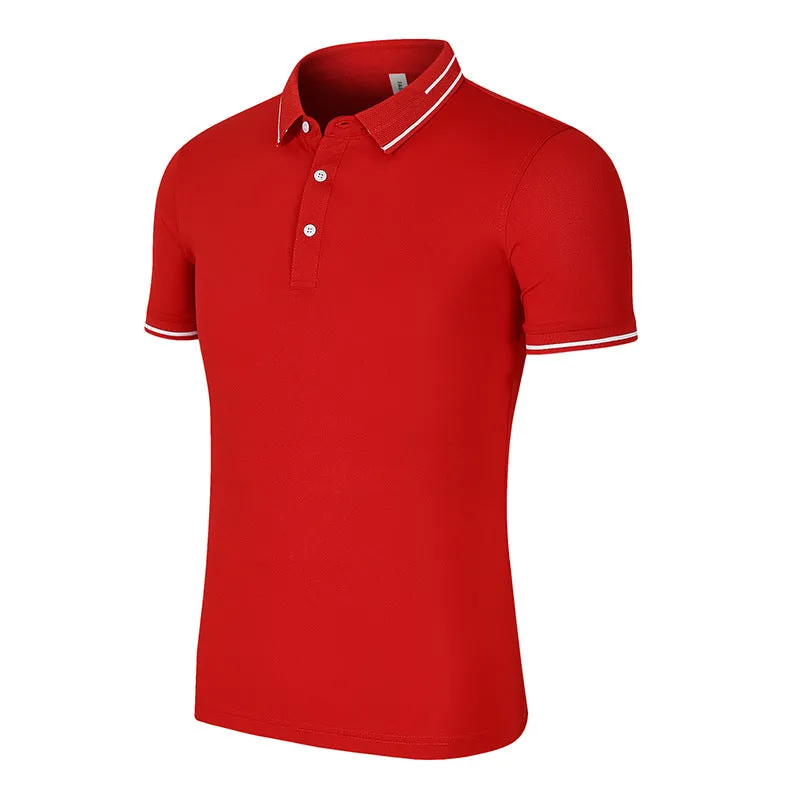 Mens slim fit short sleeve polo shirt with natural silk lapel in white 3307 colour