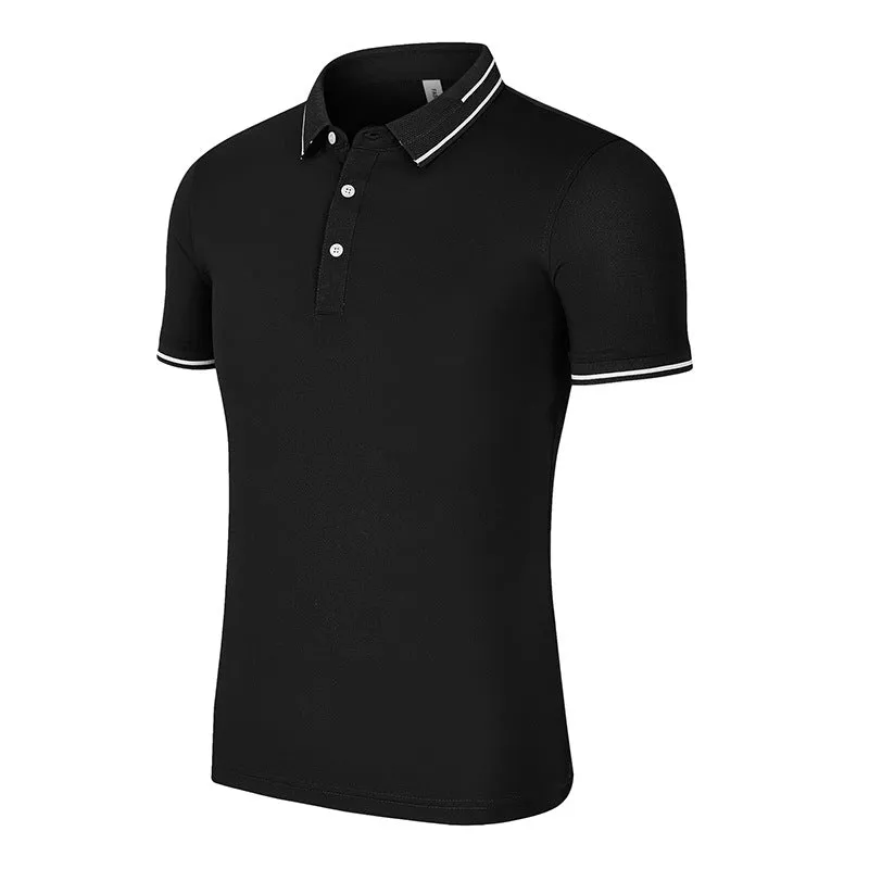 Mens slim fit short sleeve polo shirt with natural silk lapel in white 3307 colour