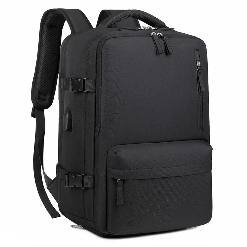 Dry wet separation backpack Oxford cloth polyester lining solid colour beige black gray pink