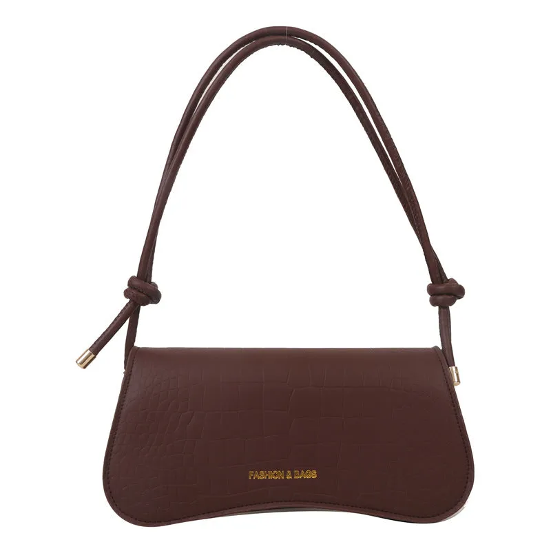 Summer minimalist PU underarm bag square crossbody tote for women, khaki colour, white background