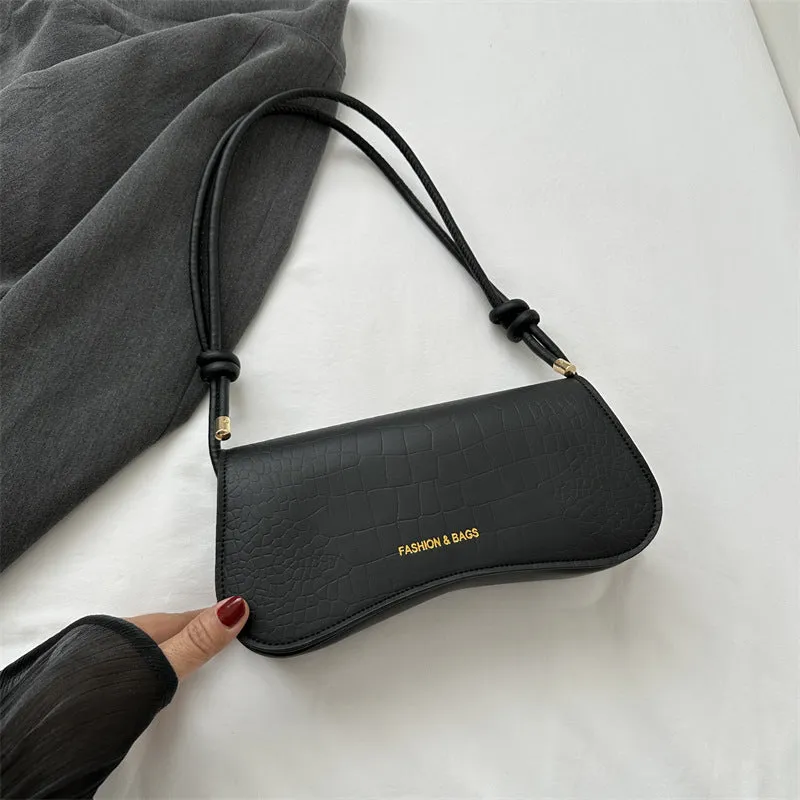 Summer minimalist PU underarm bag square crossbody tote for women, khaki colour, white background