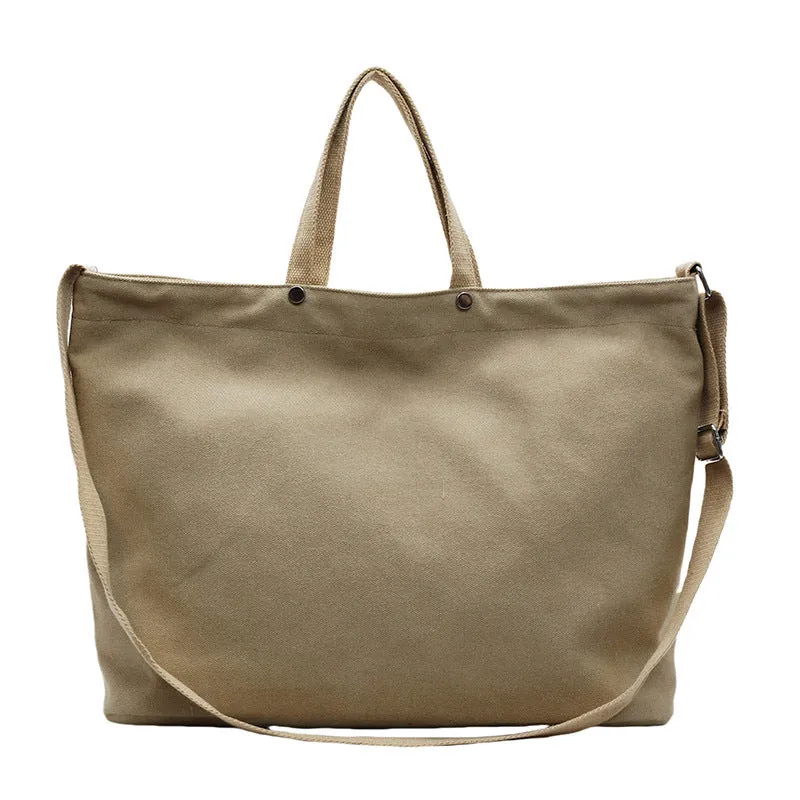 Large capacity casual tote bag for women with stitching details in khaki, brown, black, coffee, green