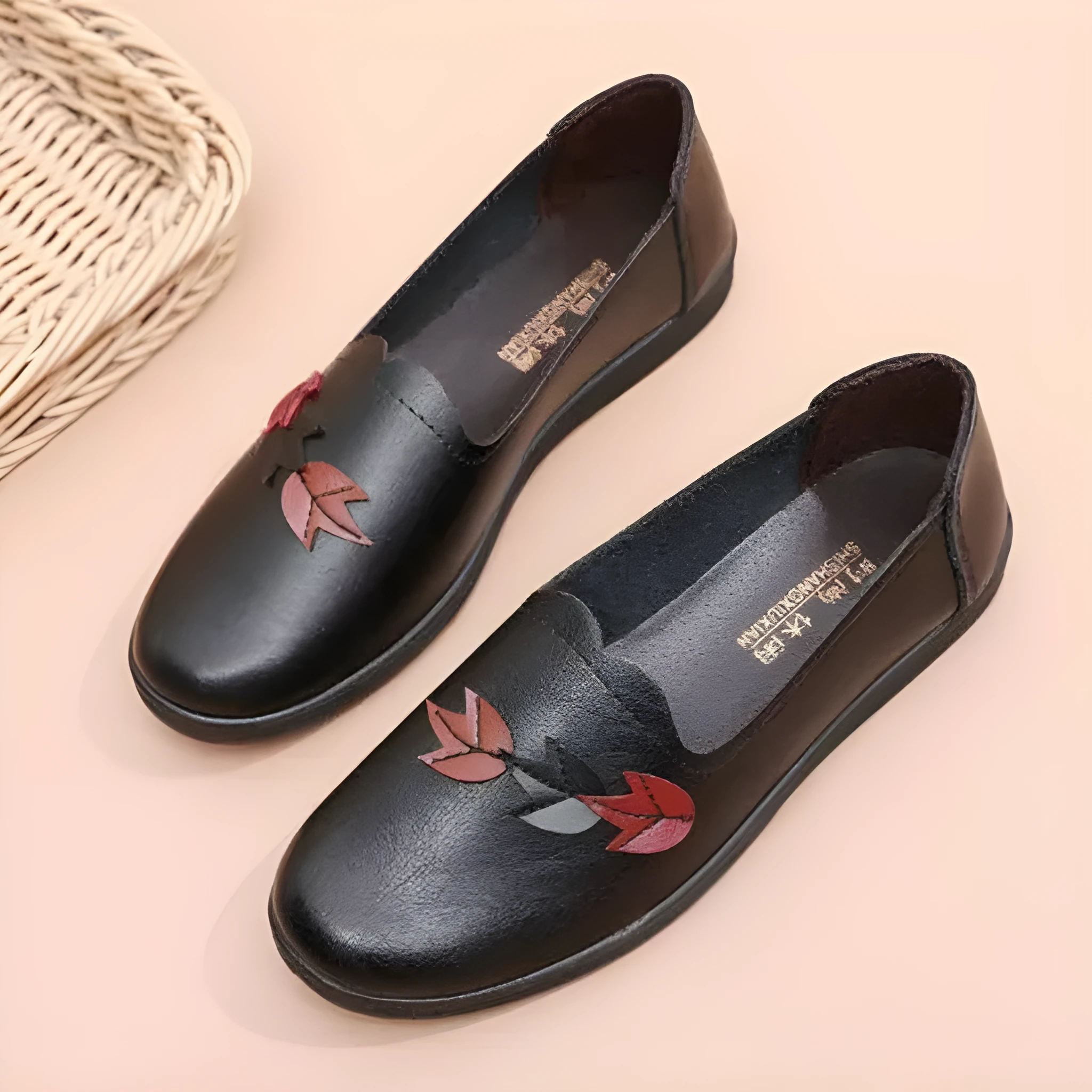 Women's anti-slip slip-on shoes in 912Black with ultra-high heel and soft sole
