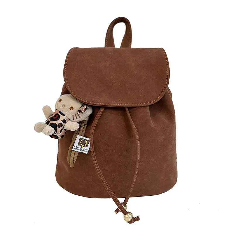 Retro nylon backpack 36-55L capacity urban simplicity style black brown red unisex