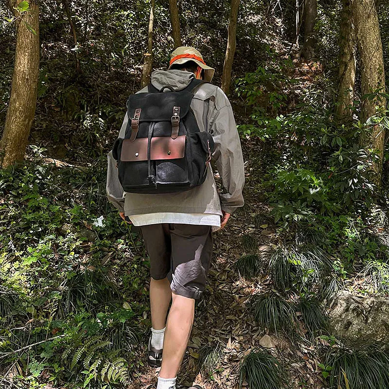 Nylon men's backpack 22L 33x16x42cm solid colour design for outdoor sports