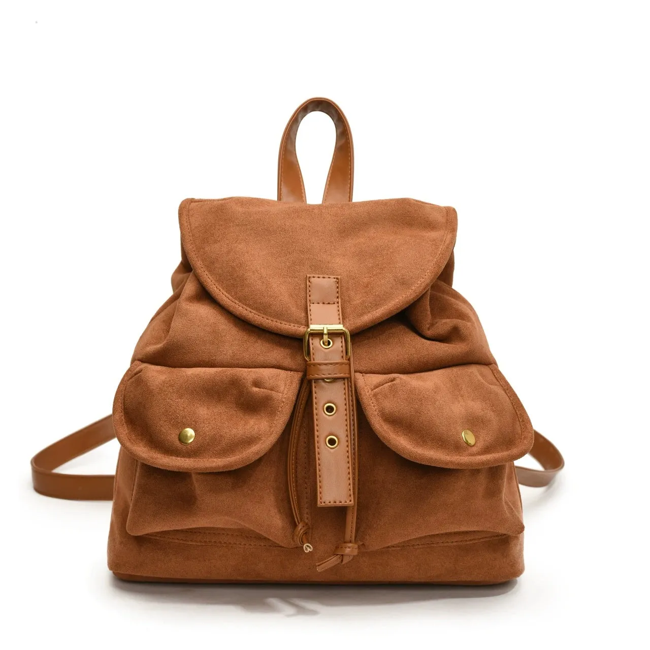 Casual Large Capacity Commuter Niche Backpack Bag PU Material 33x11x31cm for Daily Travel Work with Sandwich Pocket Organisation Black Brown Coffee