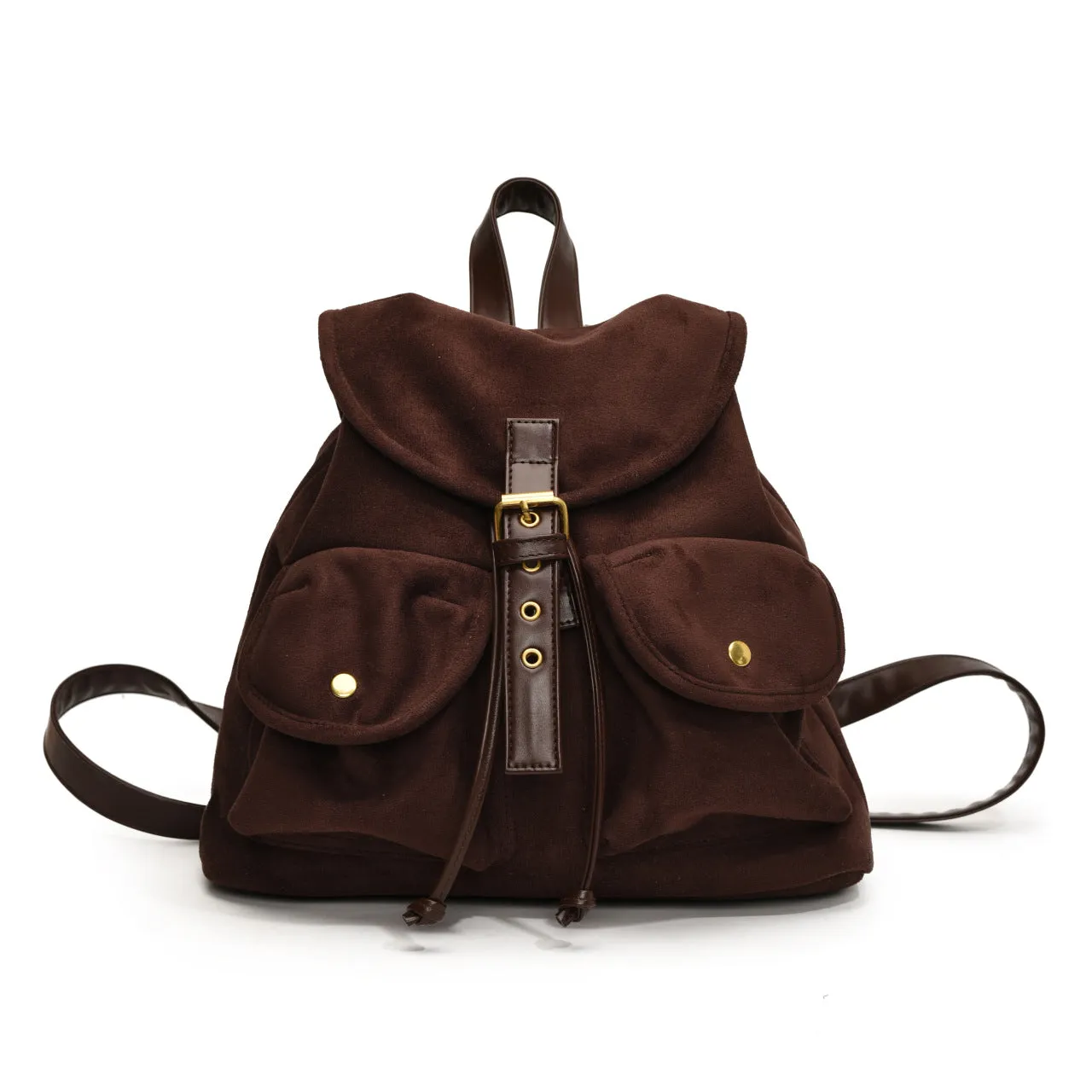 Casual Large Capacity Commuter Niche Backpack Bag PU Material 33x11x31cm for Daily Travel Work with Sandwich Pocket Organisation Black Brown Coffee
