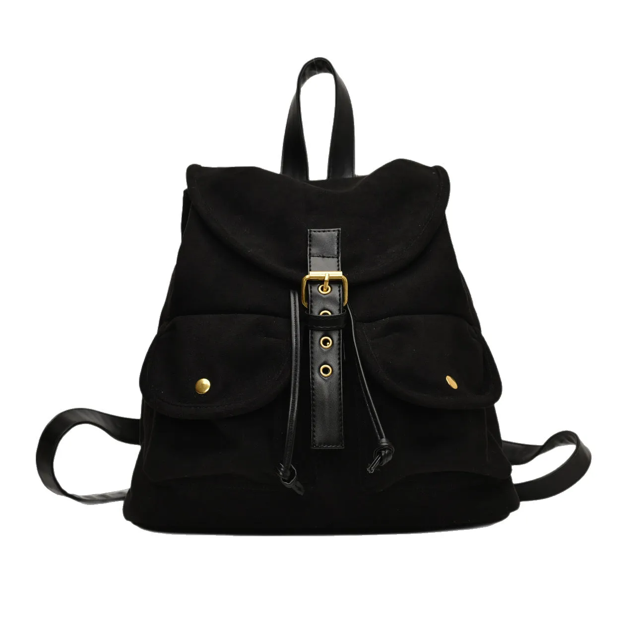 Casual Large Capacity Commuter Niche Backpack Bag PU Material 33x11x31cm for Daily Travel Work with Sandwich Pocket Organisation Black Brown Coffee