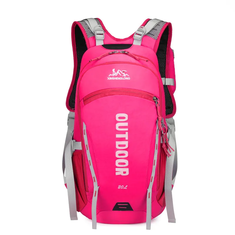 Lightweight breathable outdoor sports running backpack in black for cycling hiking and climbing