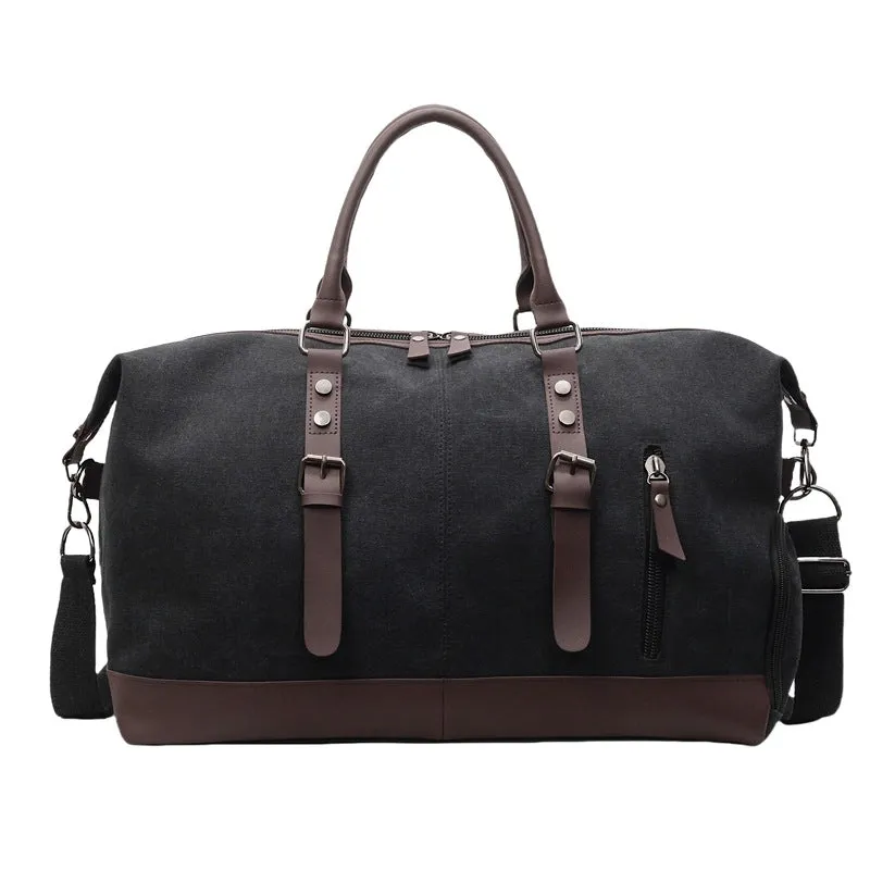 Travel Handheld Lightweight Large Capacity Waterproof Bag Oxford Cloth Unisex Breathable Ultra Light Milky White Black Brown 50cm x 30cm x 23cm Handheld Carry On Bag for Travel and Daily Use