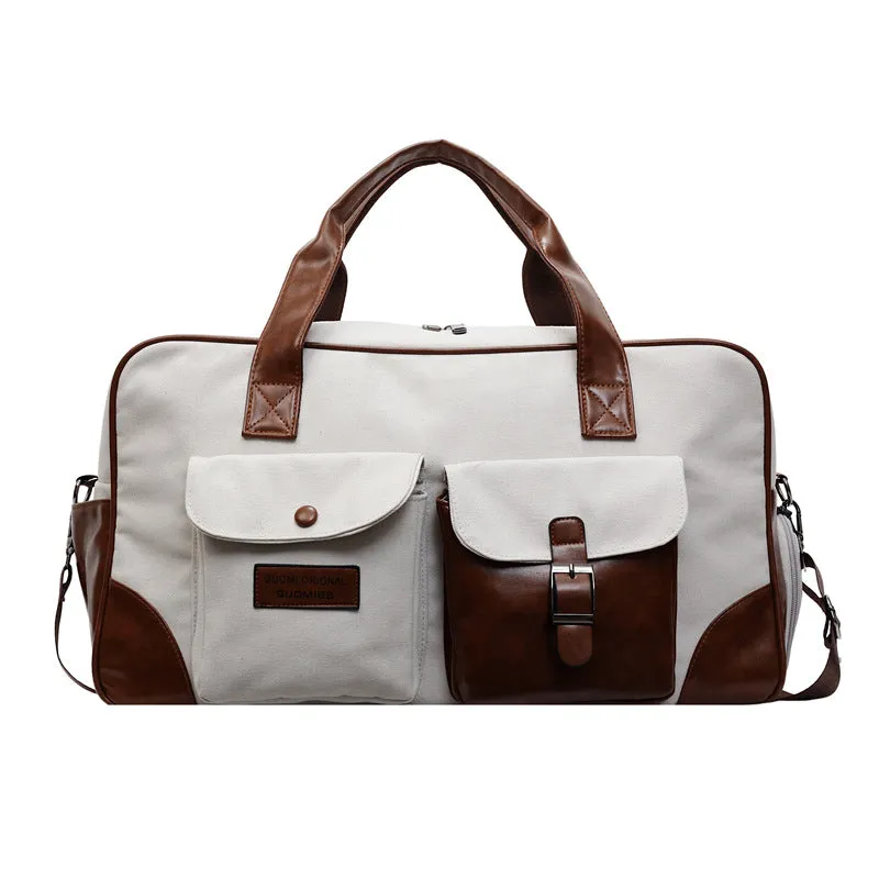 Large capacity foldable travel bag 36-55L Oxford cloth waterproof lining green unisex business leisure luggage