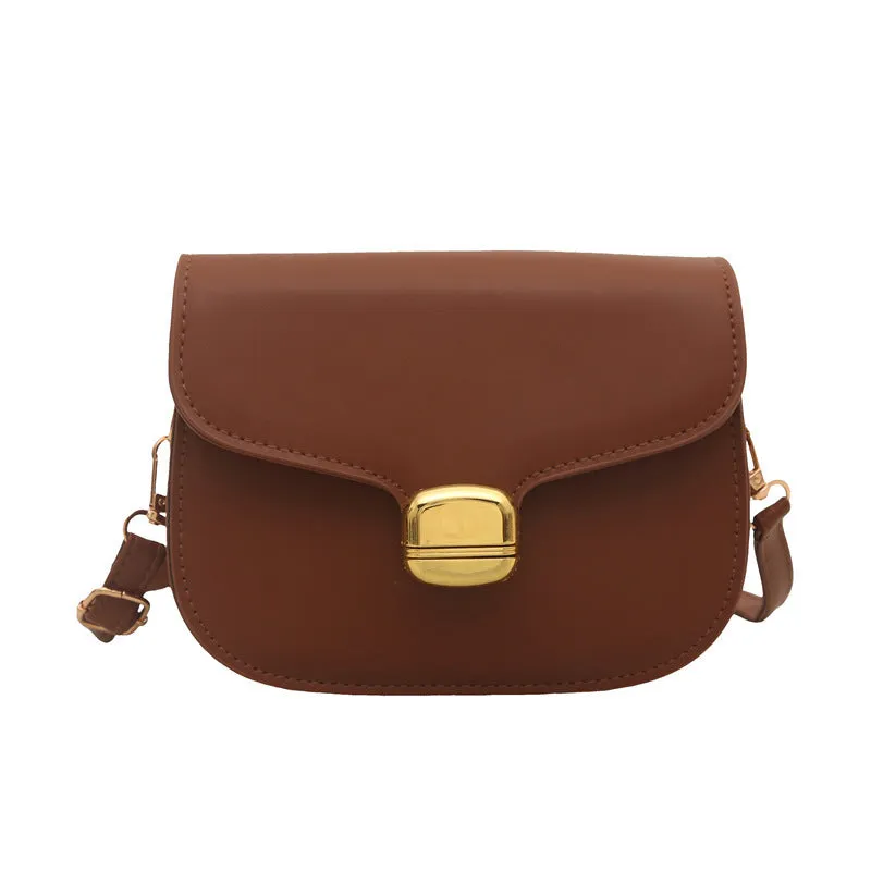 Simple PU handbag in khaki colour showing internal phone compartment and change pocket