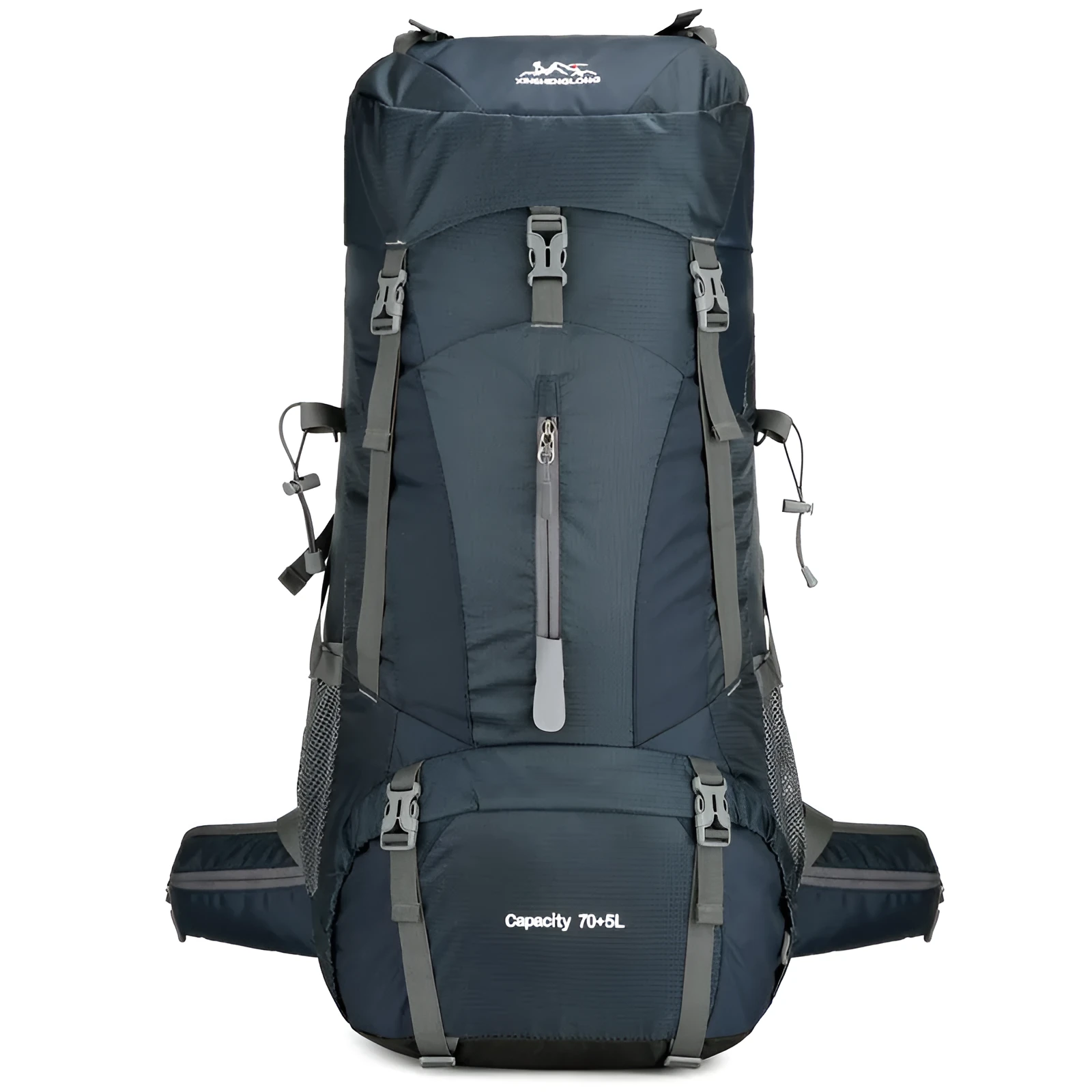 New outdoor mountaineering bag with large capacity and waterproof design in black, for hiking and camping