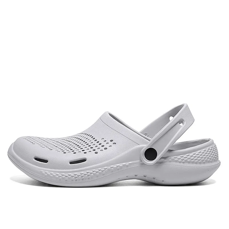 Men's soft bottom big toe beach shoes in black with EVA upper, available in sizes 36 to 46