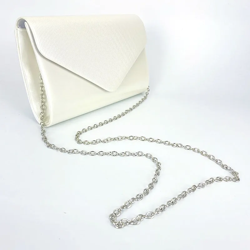 Women's shiny PU large capacity clutch bag in horizontal square shape with sandwich pocket, Champagne colour