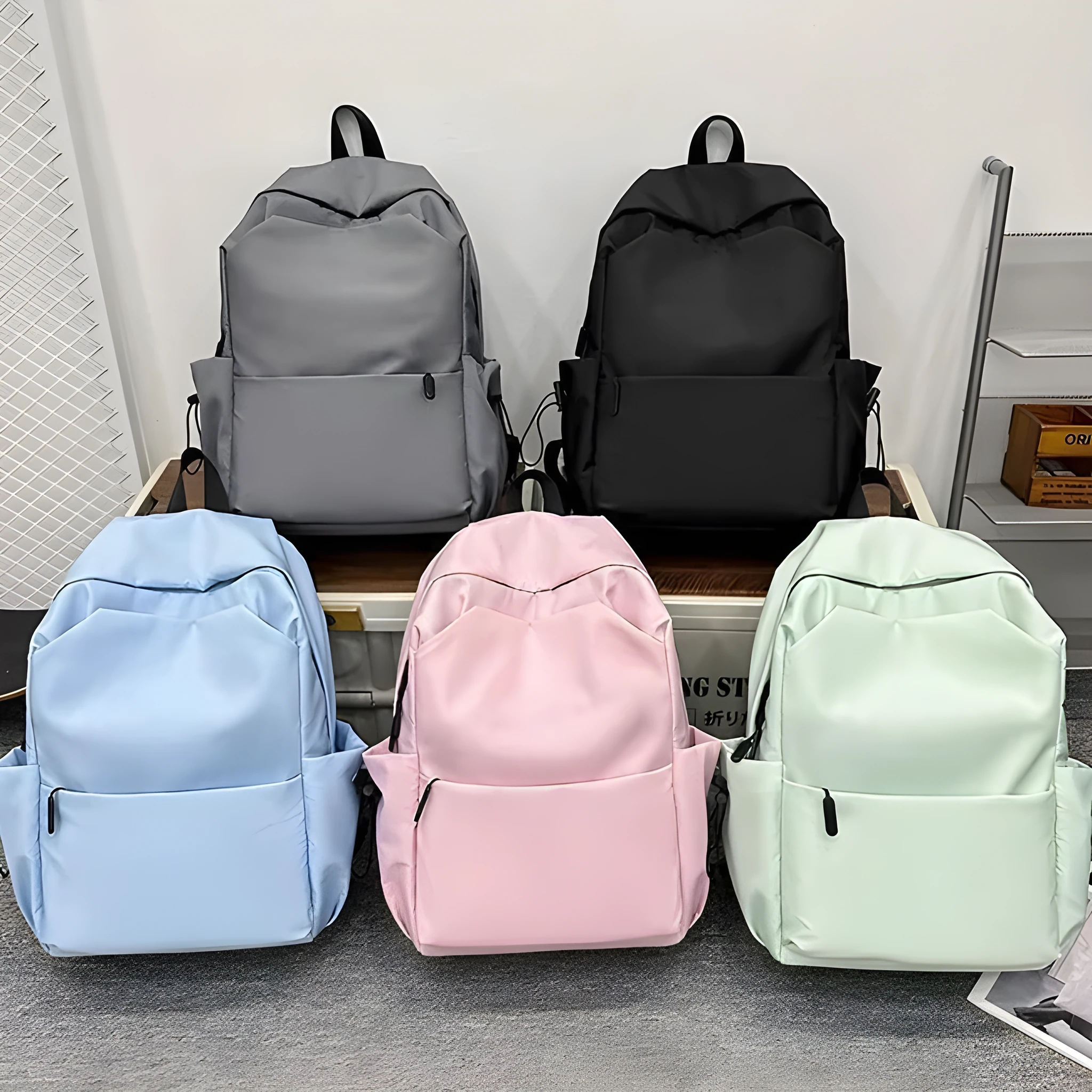 Waterproof large capacity folding backpack with air pillow belt in five colours for outdoor sports and daily use