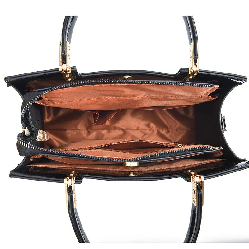 Medium-hard PU one-shoulder handbag in horizontal square shape available in multiple colours
