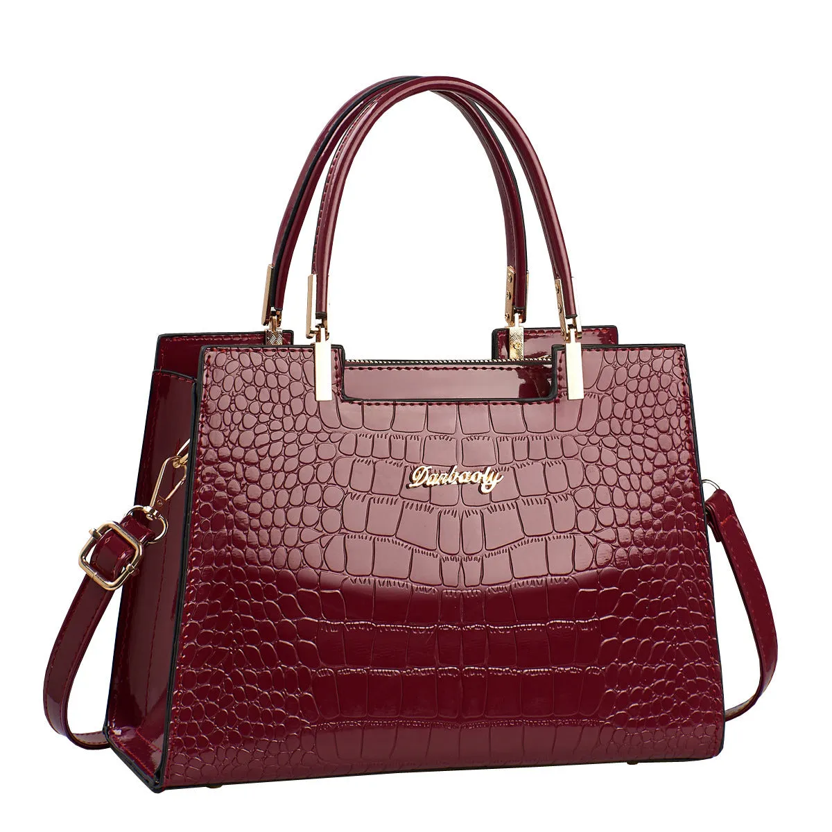Medium-hard PU one-shoulder handbag in horizontal square shape available in multiple colours