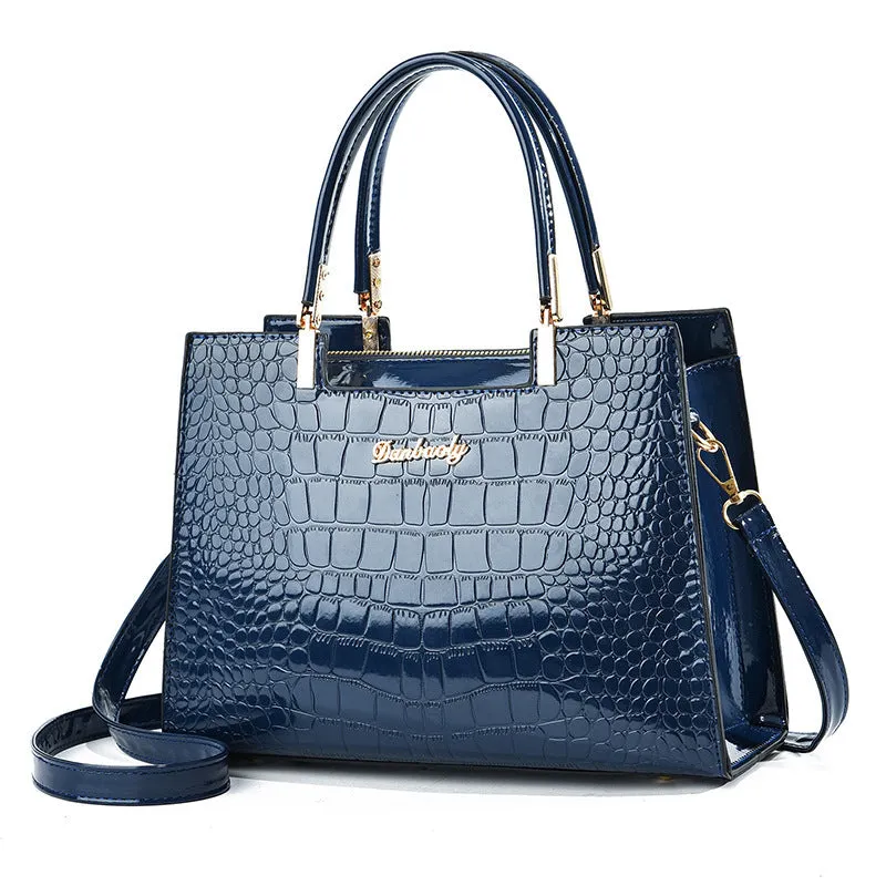 Medium-hard PU one-shoulder handbag in horizontal square shape available in multiple colours