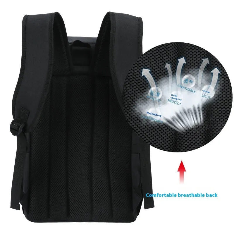 New double-layer thermal preservation backpack in gray made of Oxford cloth with modern simple style