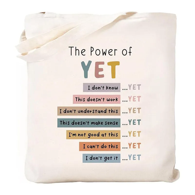 White canvas hand shopping bag with Halloween digital print, 34 by 42 centimetres, on plain background