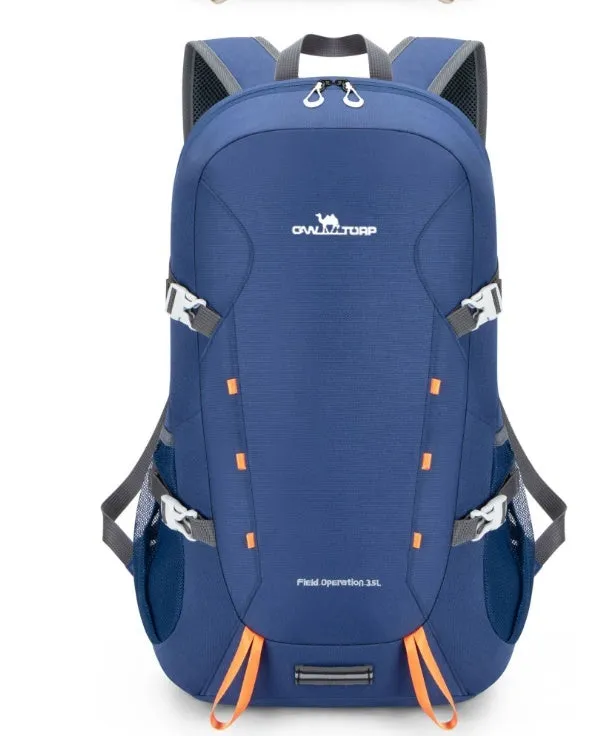 35-litre foldable hiking and cycling backpack in solid colour, ultra-light Oxford fabric, packable design