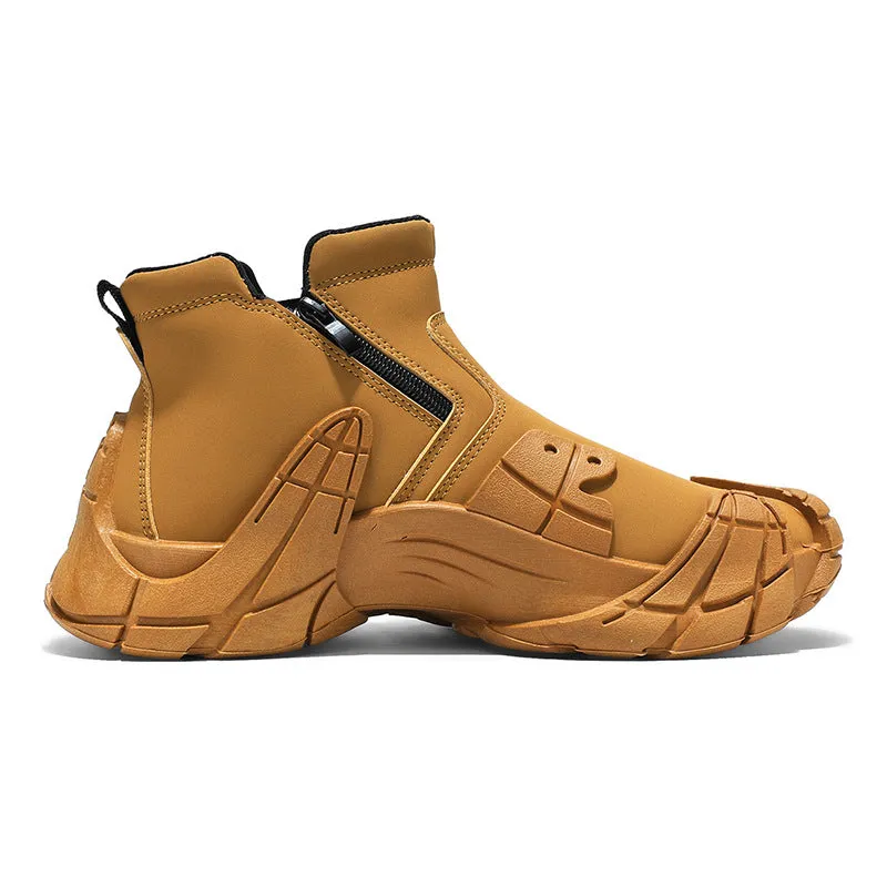 Men's breathable mesh casual sports shoes in black with lace-up closure and round toe design