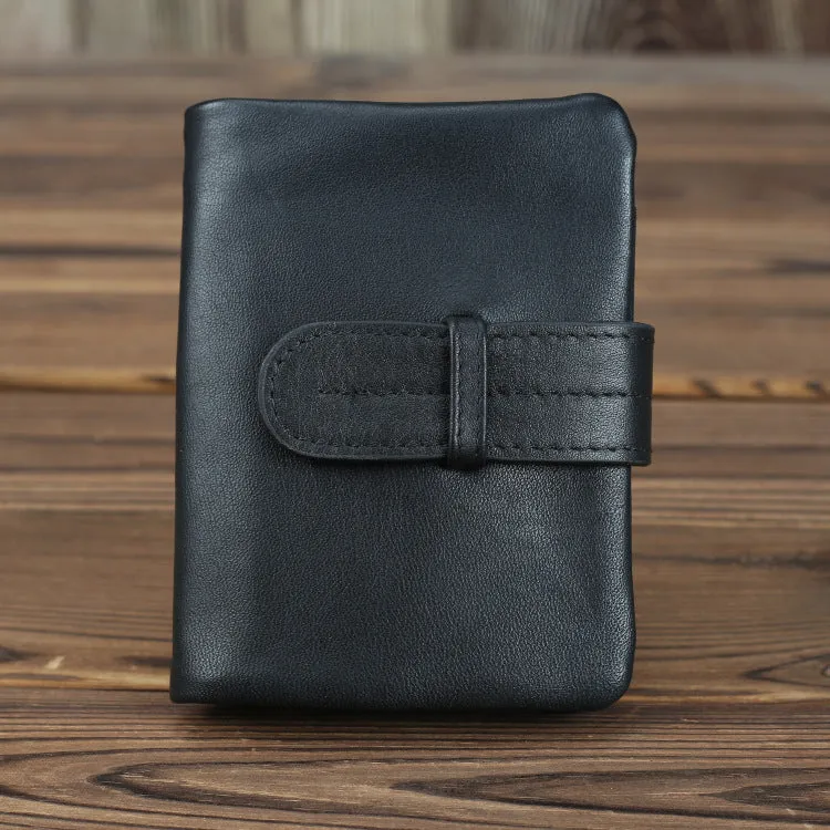Genuine leather women's wallet with multiple card slots in a choice of solid colours.
