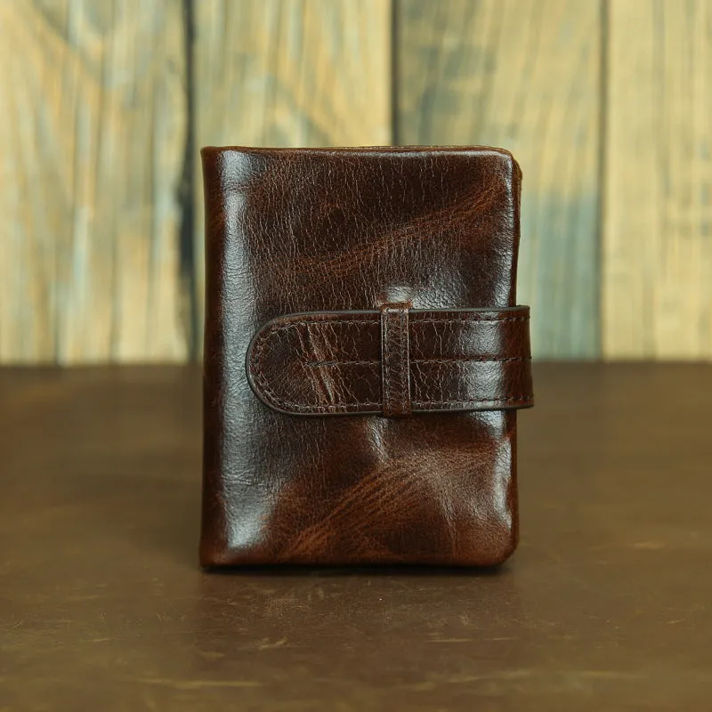 Genuine leather women's wallet with multiple card slots in a choice of solid colours.