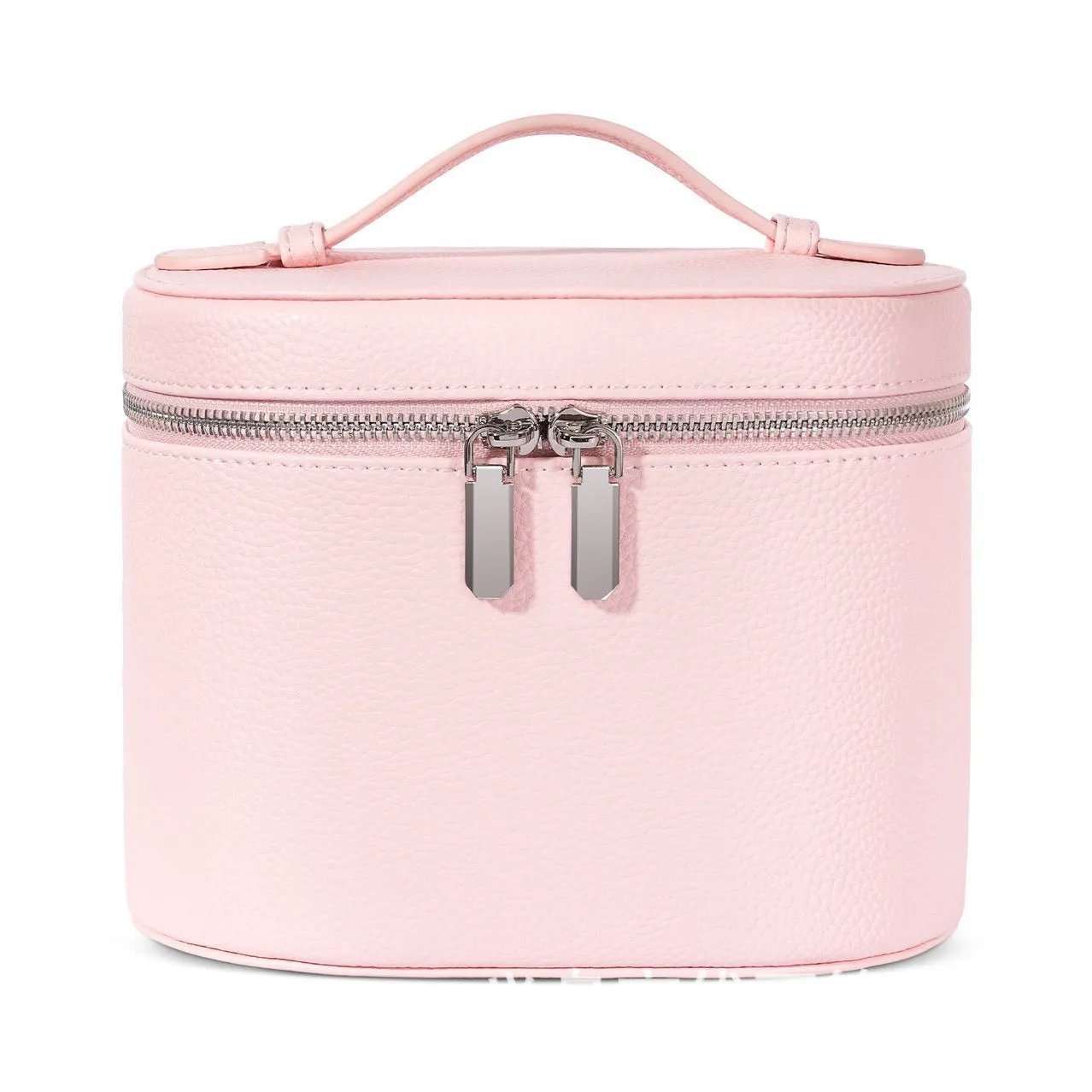 Removable elastic band cosmetic bag in black, portable travel stereo design with PU material