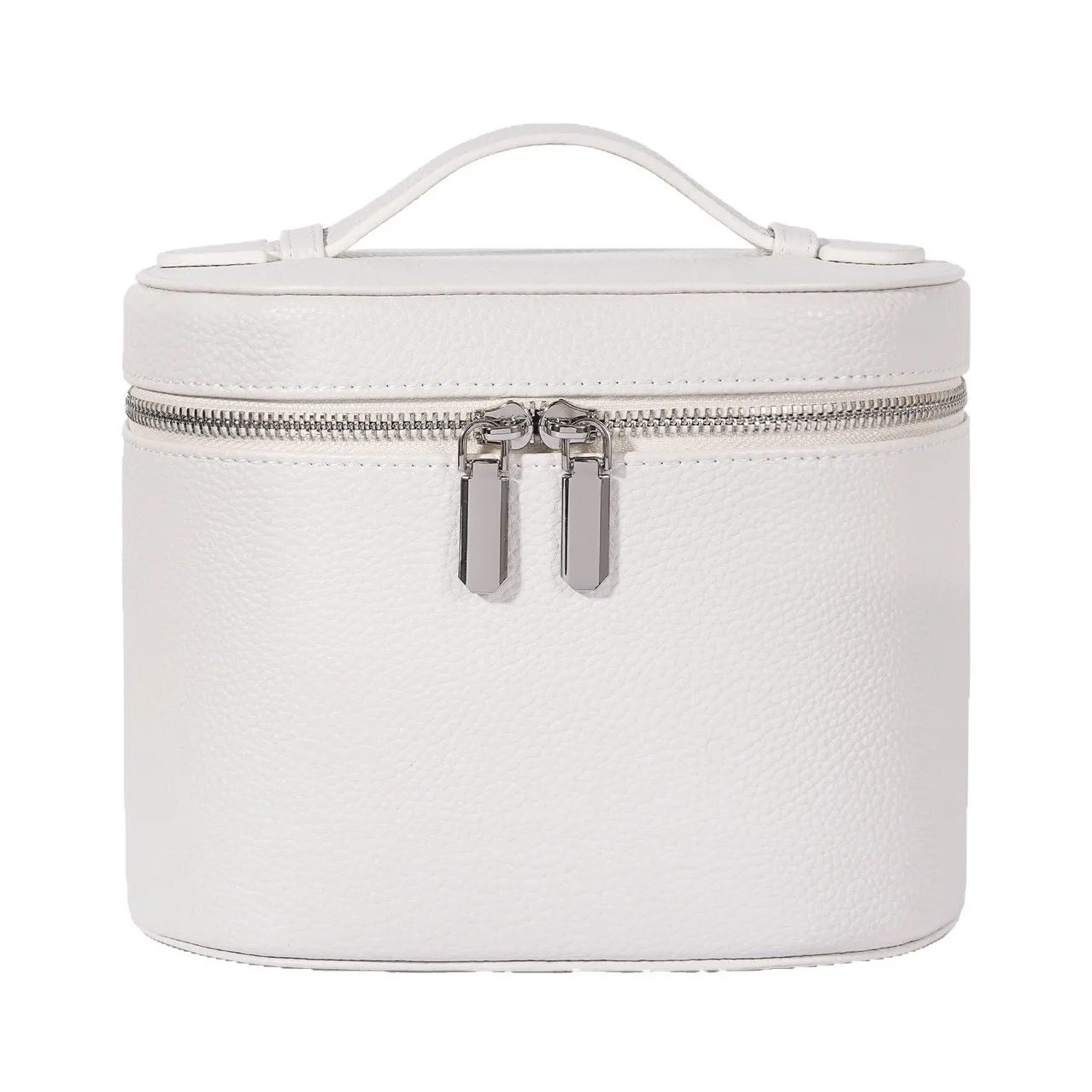 Removable elastic band cosmetic bag in black, portable travel stereo design with PU material