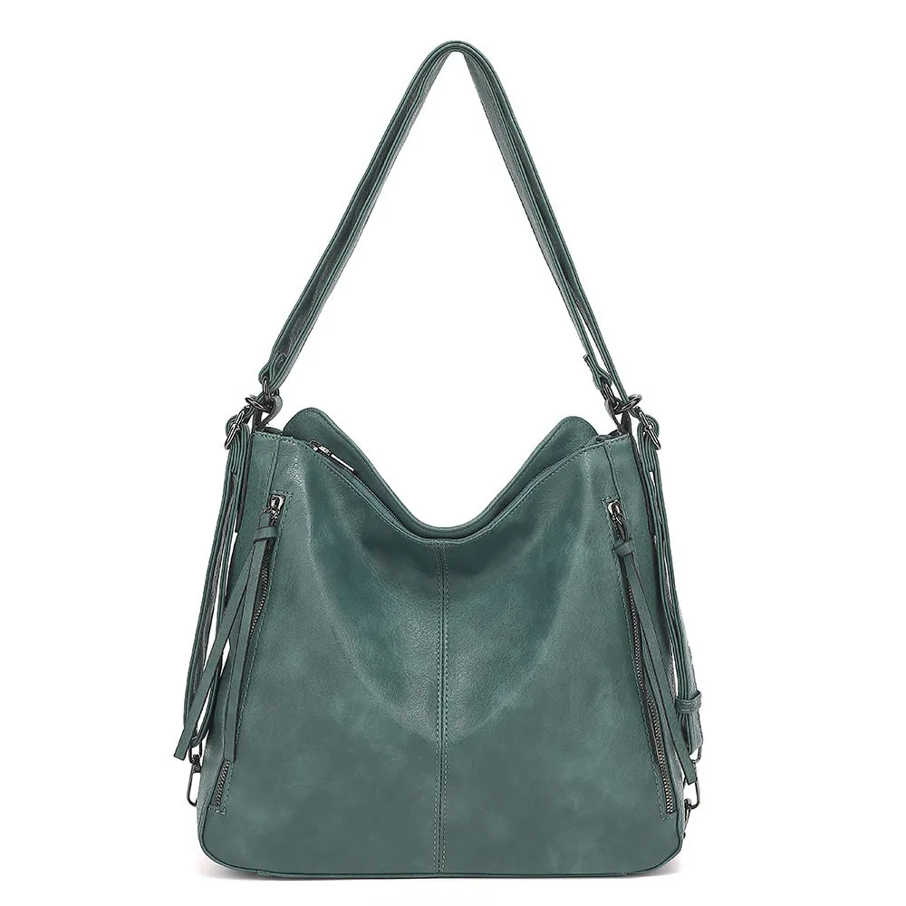Travel multi-functional shoulder messenger bag in PU with square vertical shape and sandwich pocket, available in multiple colours