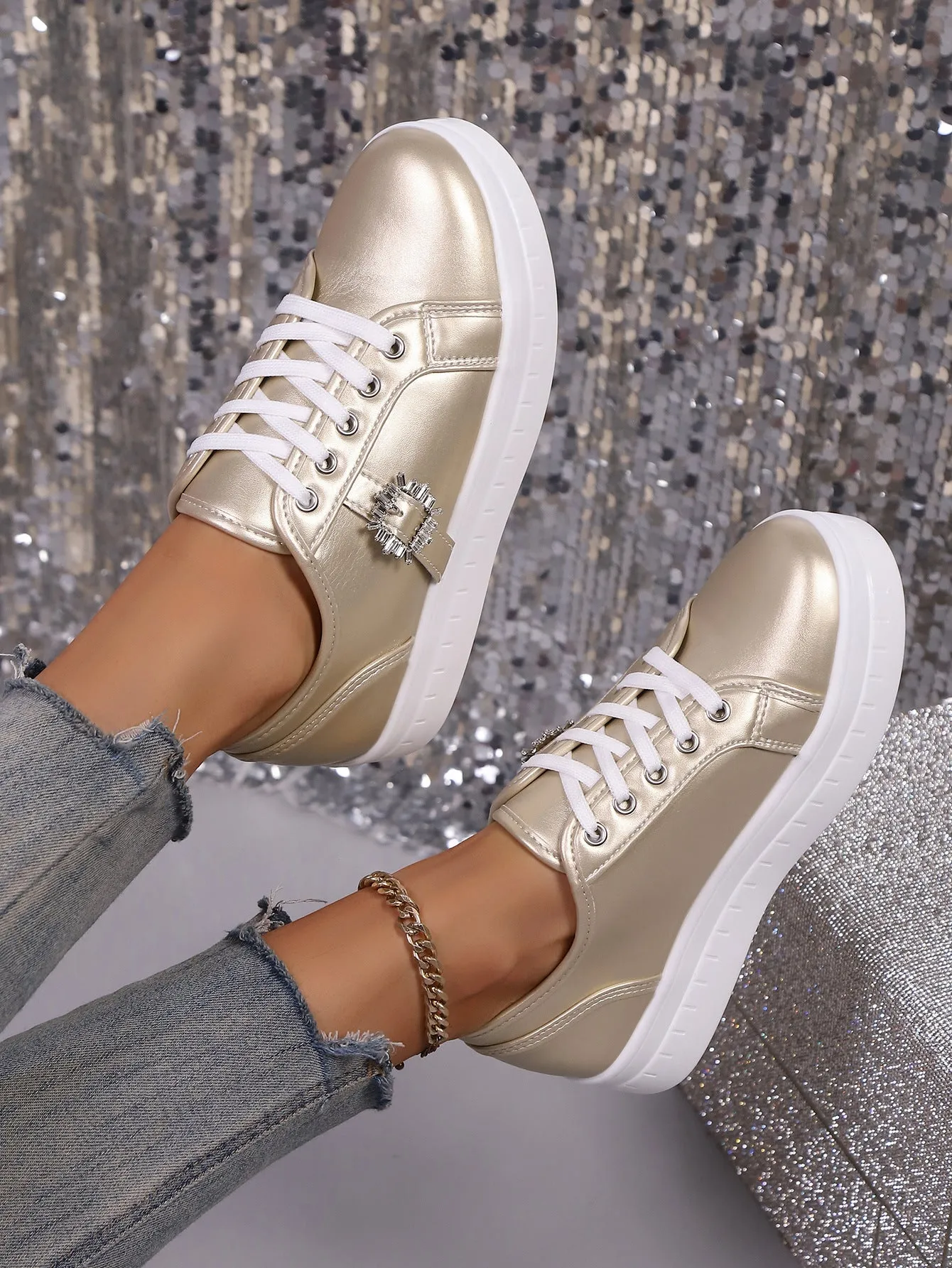 New soft bottom leather sports women's shoes in low-top style, PU upper, rubber sole, front lace-up, available in multiple colours including apricot