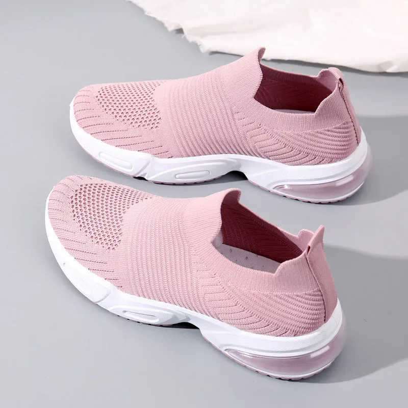 Breathable slip-on sock shoes in multiple colours with mesh lining and PVC sole