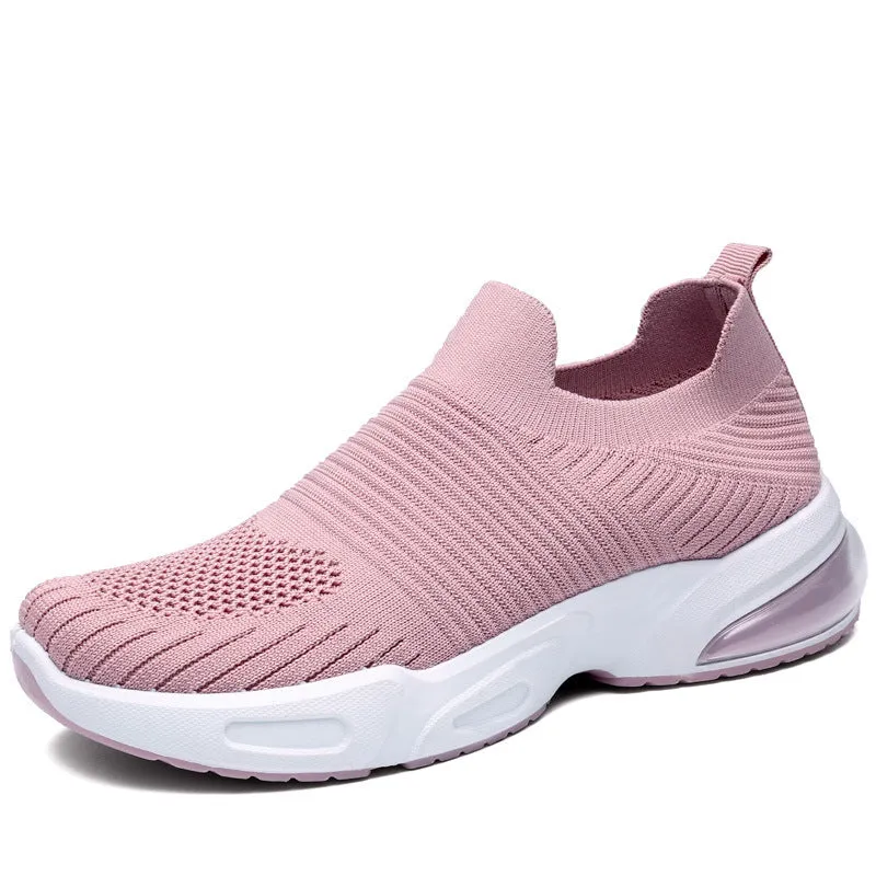 Breathable slip-on sock shoes in multiple colours with mesh lining and PVC sole