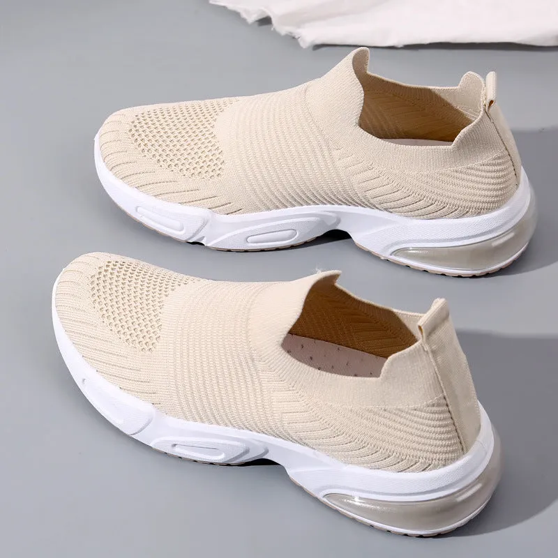 Breathable slip-on sock shoes in multiple colours with mesh lining and PVC sole
