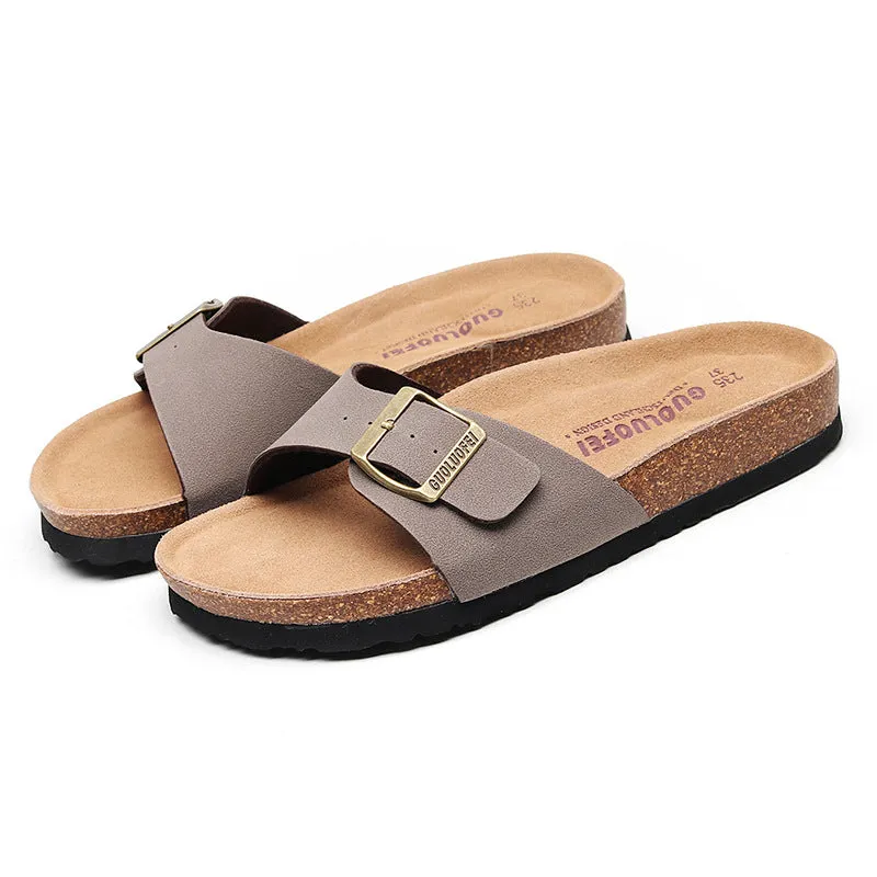 Flat non-slip beach slippers with EVA sole and artificial PU upper, available in multiple colours and sizes 35-46