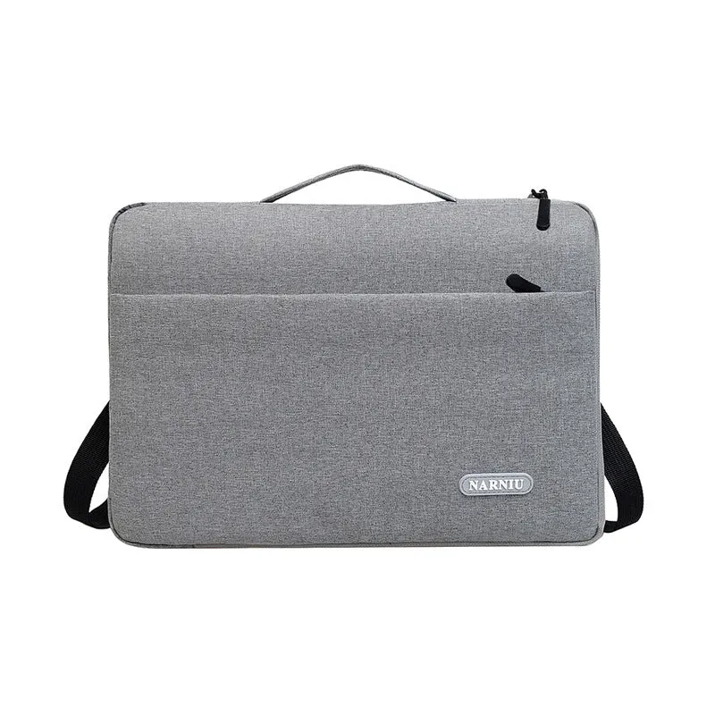 Oxford cloth laptop bag in solid colour with visible sewing thread detail, fits 11-16 inch laptops