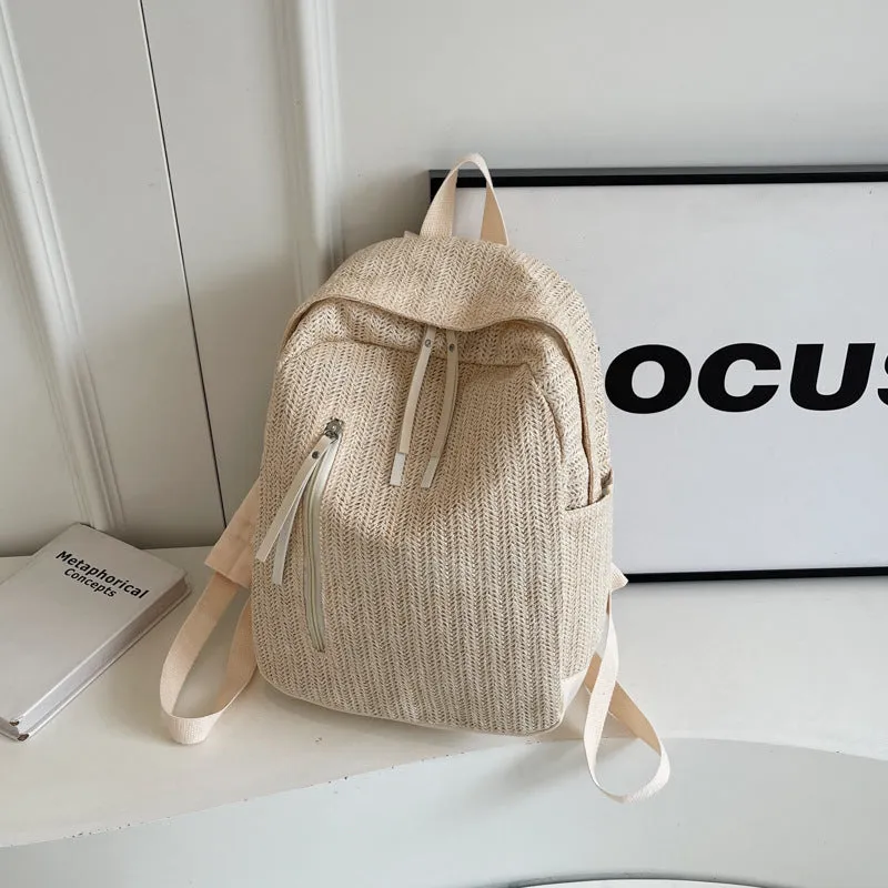 Minimalist waterproof polyester backpack in black with internal phone pocket and urban simplicity design