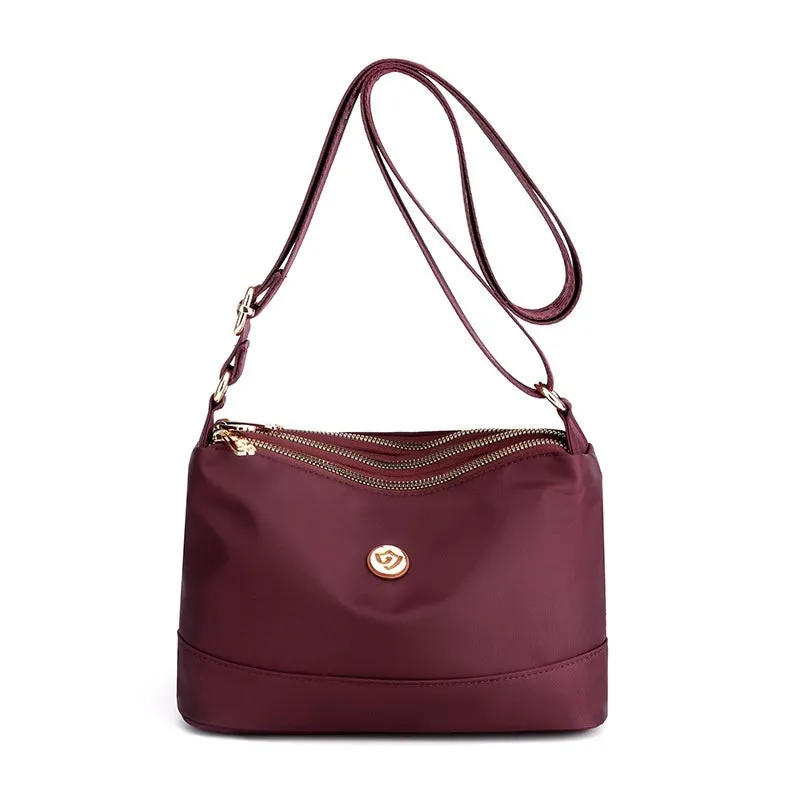 Casual messenger bag Oxford cloth large capacity crossbody shoulder bag soft nylon with multiple compartments