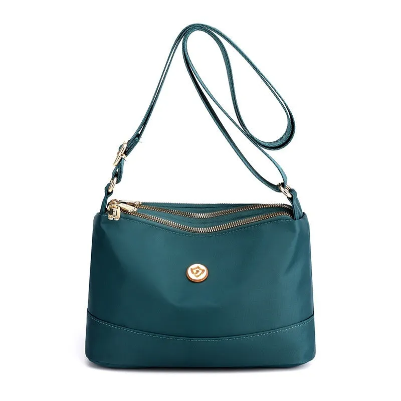 Casual messenger bag Oxford cloth large capacity crossbody shoulder bag soft nylon with multiple compartments