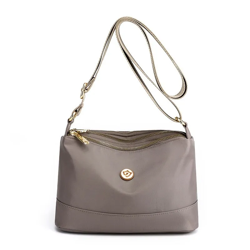 Casual messenger bag Oxford cloth large capacity crossbody shoulder bag soft nylon with multiple compartments