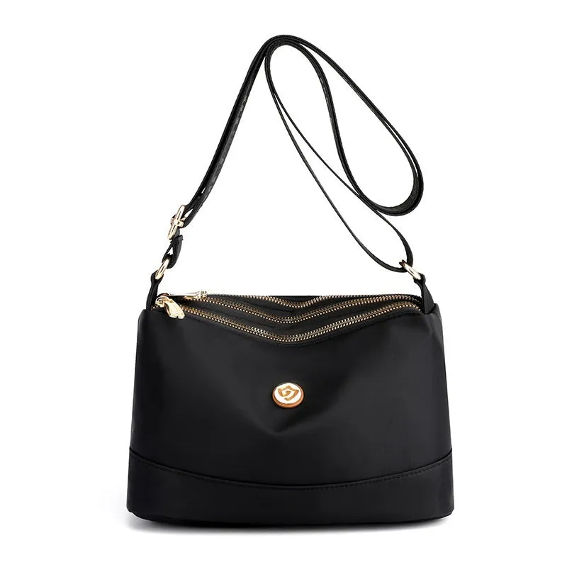Casual messenger bag Oxford cloth large capacity crossbody shoulder bag soft nylon with multiple compartments
