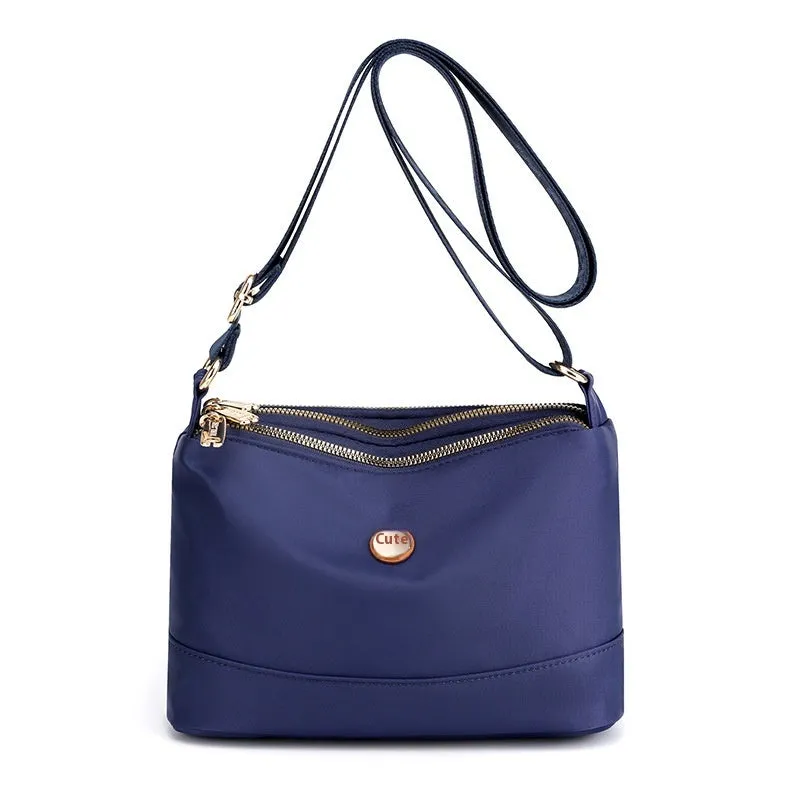 Casual messenger bag Oxford cloth large capacity crossbody shoulder bag soft nylon with multiple compartments