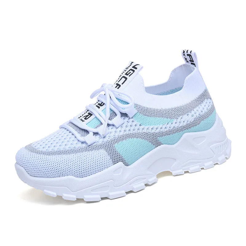 Outdoor fashion casual platform women's sneakers in black with PVC low top flat heel