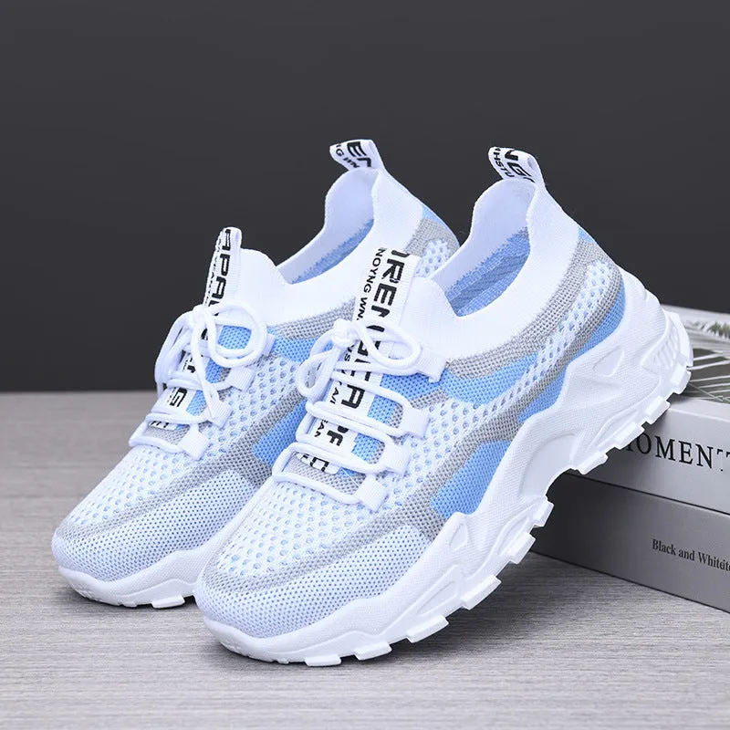 Outdoor fashion casual platform women's sneakers in black with PVC low top flat heel