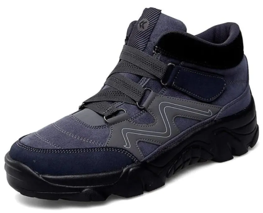 Men's casual shoes shown in colours including black, brown, and dark grey.