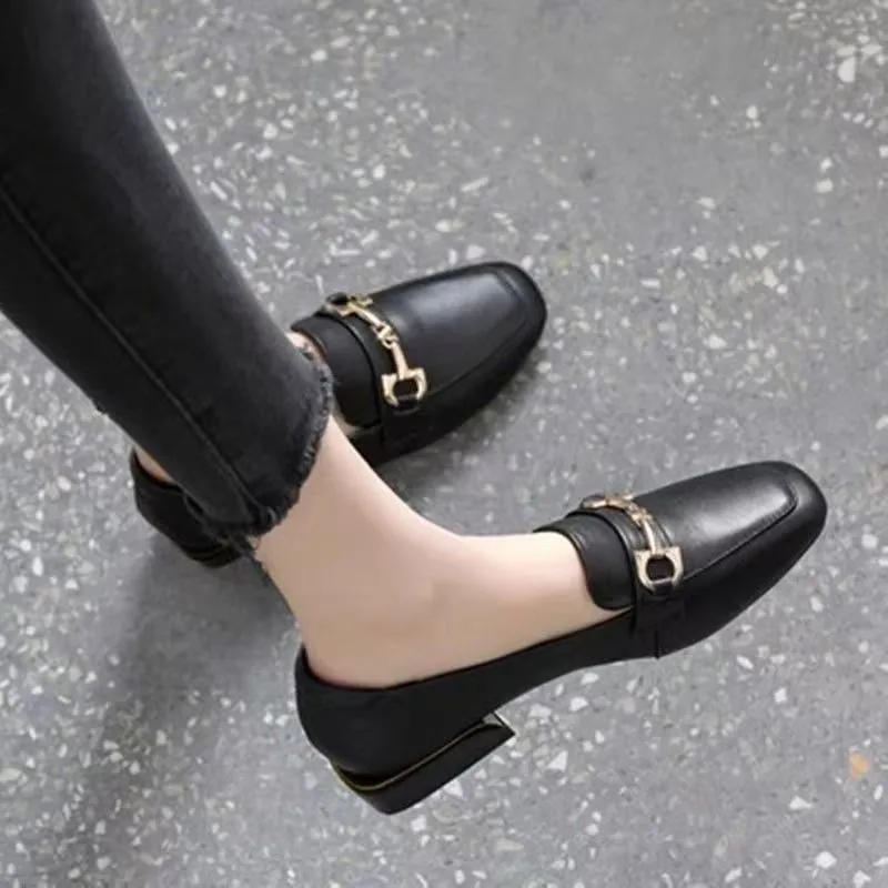Women's striped microfiber loafers in beige and black with slip-on design